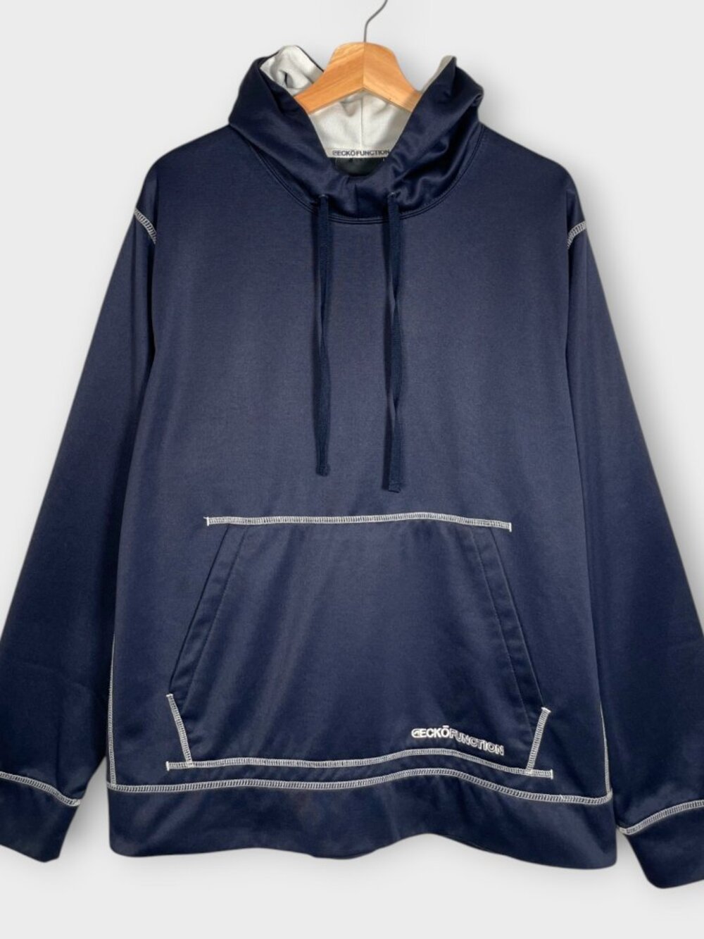 Ecko Function Hoodie Sweatshirt Men's Large Blue Kangaroo Pocket 90's Y2K